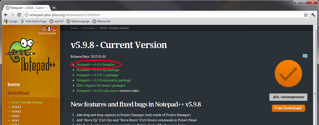 free instal Notepad++ 8.5.6