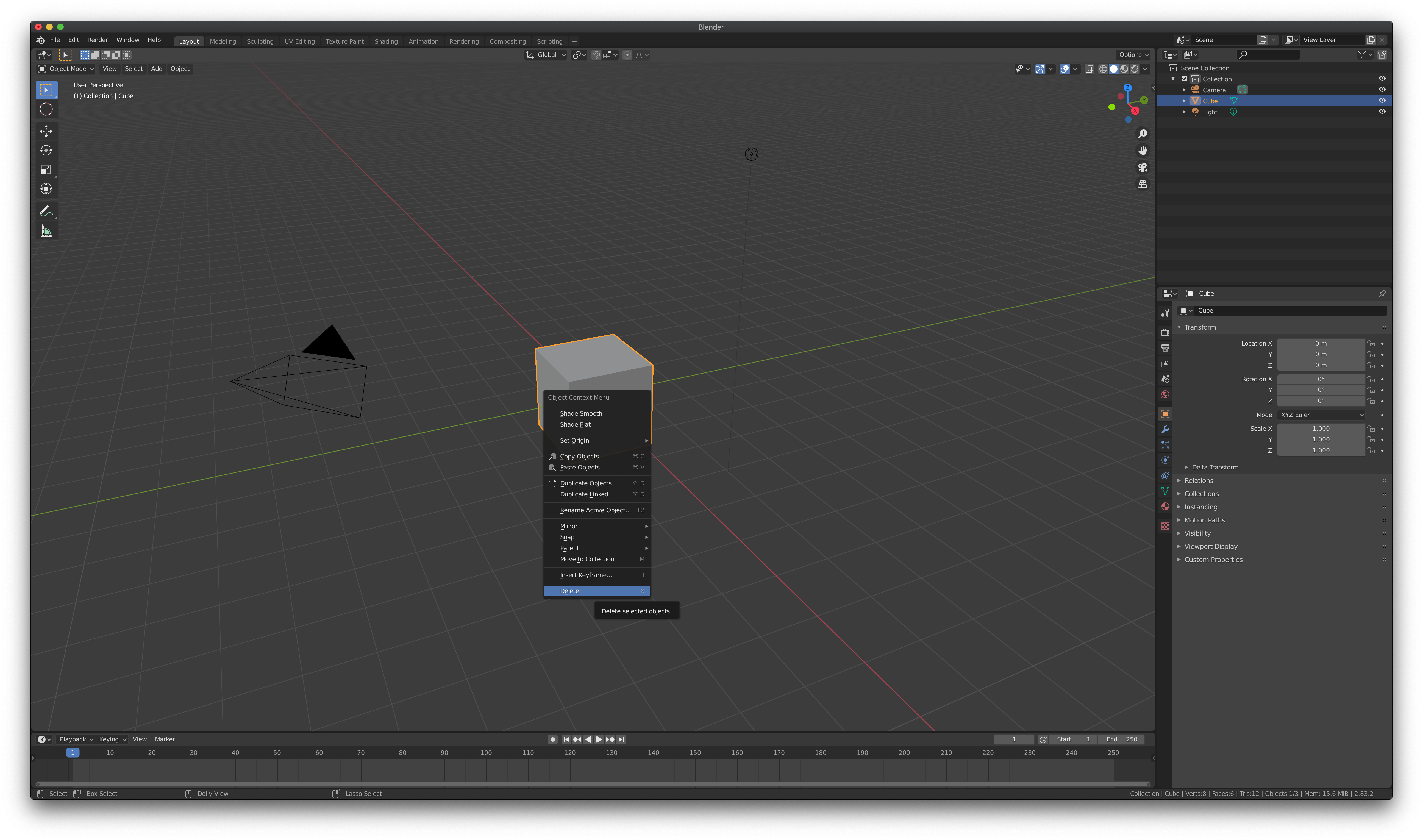 Blender Delete Window