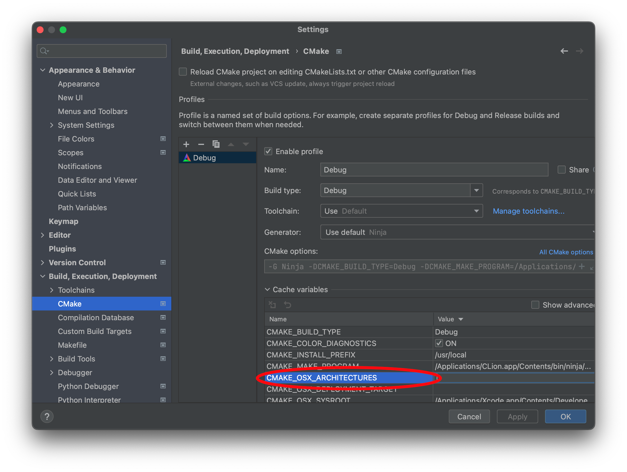 CMake OSX Window
